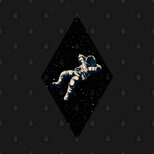 Minimalistic - Diamond stars with astronaut by Dabejo
