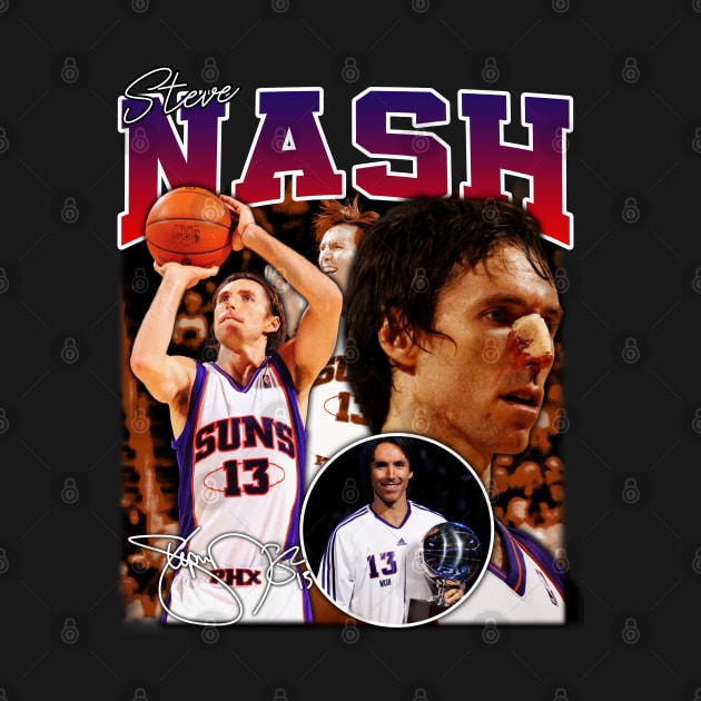 Steve Nash Basketball Legend Signature Vintage Retro 80s 90s Bootleg Rap Style by CarDE