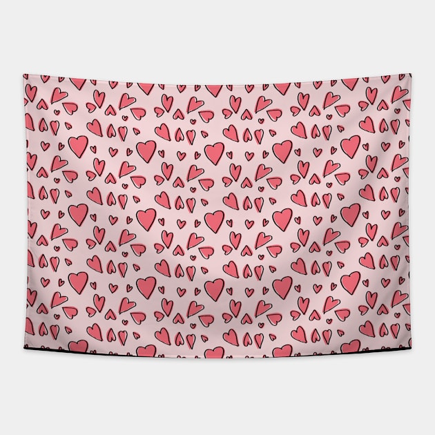 HEARTS PATTERN FOR VALENTINE Tapestry by droidmonkey