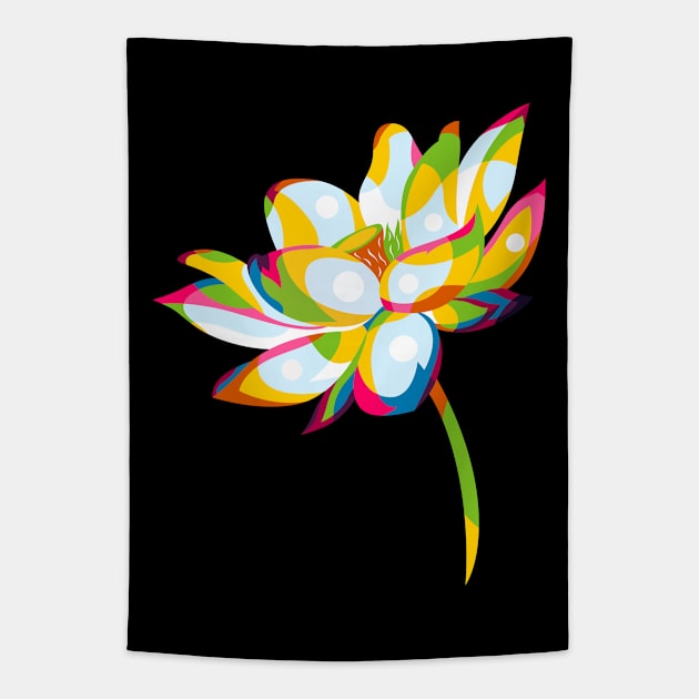 Lotus Blossom Tapestry by wpaprint