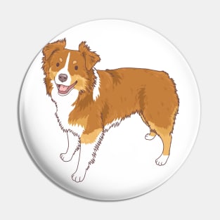 Red Tricolor Toy Aussie Pin