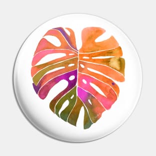 Swiss Cheese Monstera - Rainbow Pin