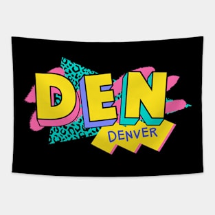 Denver, Colorado Retro 90s Logo Tapestry