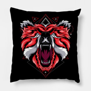 bear roaring clothing Pillow