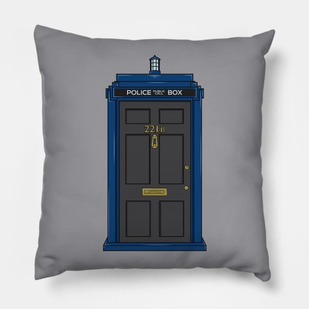 221B TARDIS Pillow by BrayInk