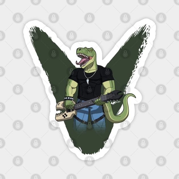 DINOMETAL - TYRANNOSAURUS Magnet by AMP