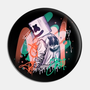 Marshmello Neon Graffiti Pin