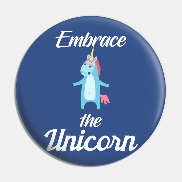 Cute & Funny Hugs And Love Happy Embrace The Unicorn Feel Good Gift Idea Pin by BigRaysTShirts