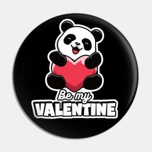 Be My Valentine Cute Panda Pin