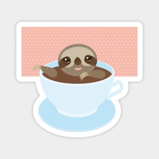 sloffee, coffee cup, sloth Magnet