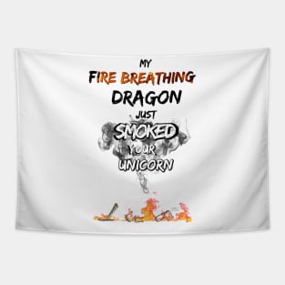 Fire Breathing Dragon with Image Tapestry