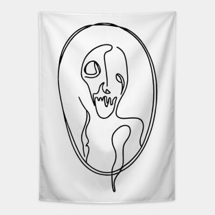 Horror Mirror on the wall | Minimalist dark illustration | Part 5 Tapestry