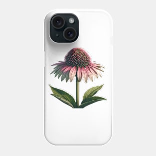 Echinacea Elegance Botanical Illustration Phone Case