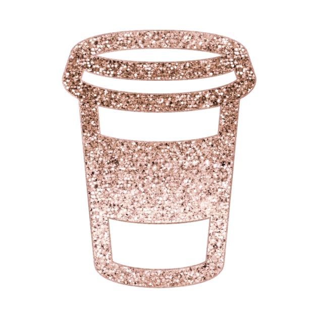 Sparkling rose gold coffee cup by RoseAesthetic