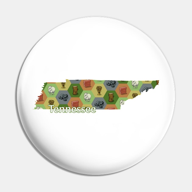 Tennessee State Map Board Game Pin by adamkenney