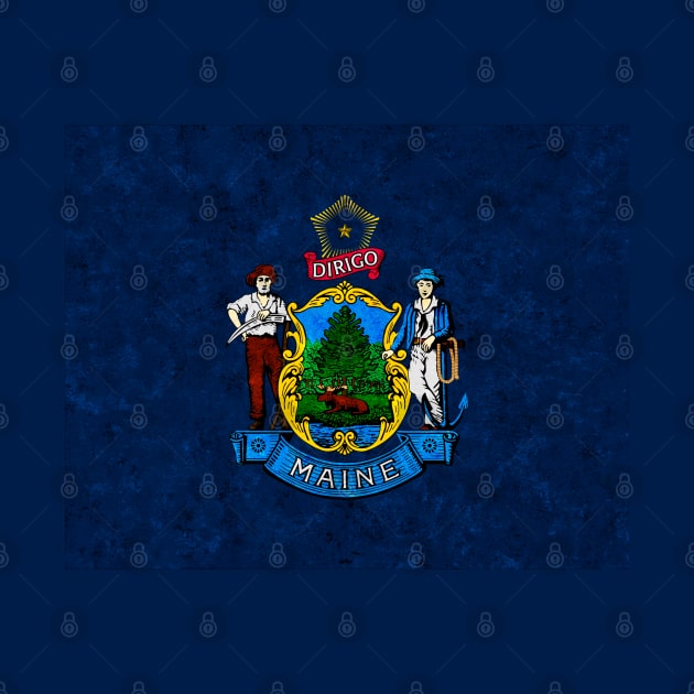 State flag of Maine by Enzwell