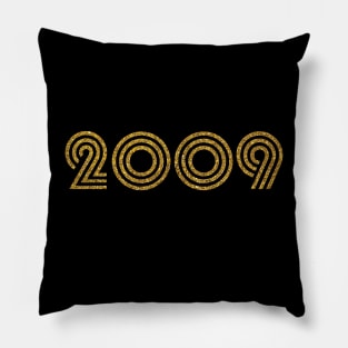 2009 Birth Year Glitter Effect Pillow