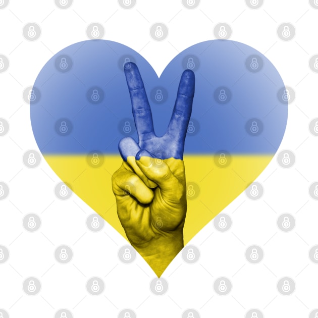 Ukrainian flag inside a heart by tashashimaa