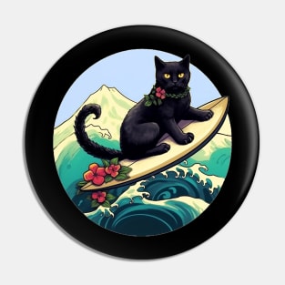 Black Cat Serious Surf Pin