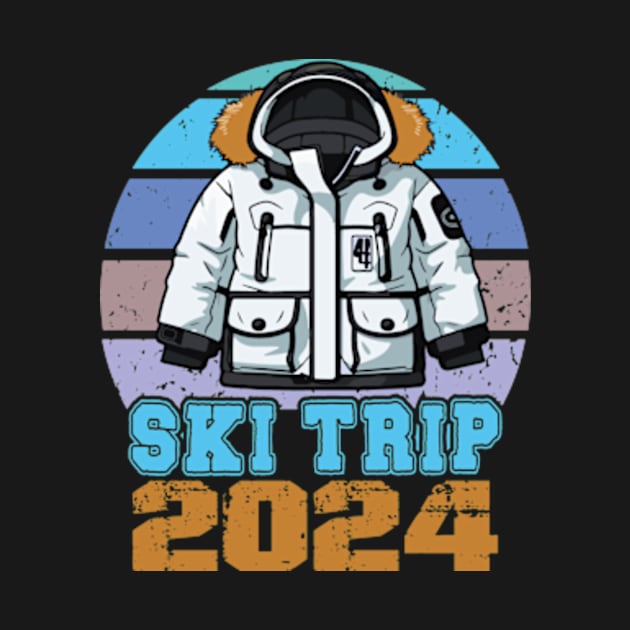 Ski Trip 2024 - Matching Family Snow Skiing Vacation by David Brown