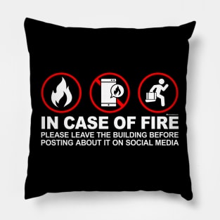 IN CASE OF FIRE Pillow