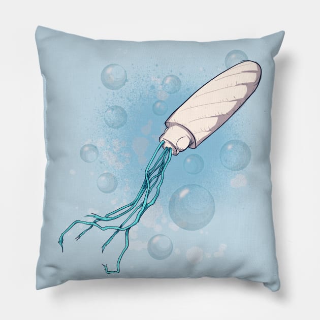 Absorbent Squid Pillow by LVBart