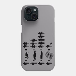 A joke for someone who collects scale models (black) Phone Case