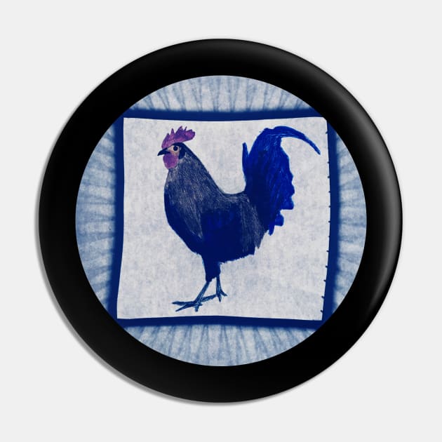 Little Red Rooster Blue Pin by Zachfan1212