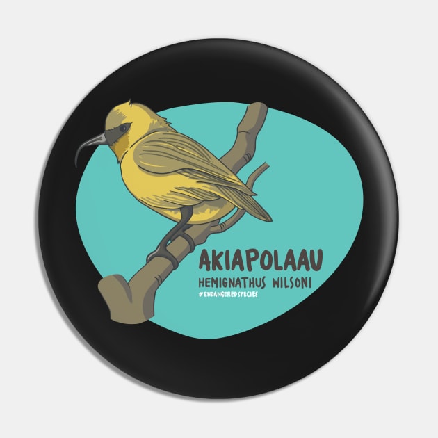 The Akiapolaau Pin by Gernatatiti