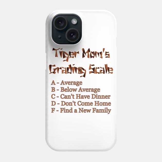 Tiger Mom's Grading Scale Phone Case by Naves