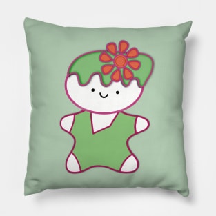 Chibi Flower Girl Pillow