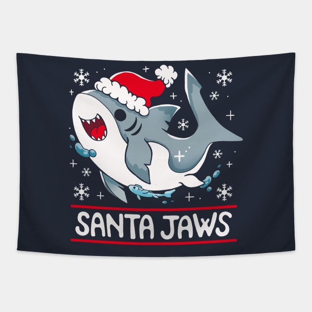 Santa Jaws Tapestry by Vallina84