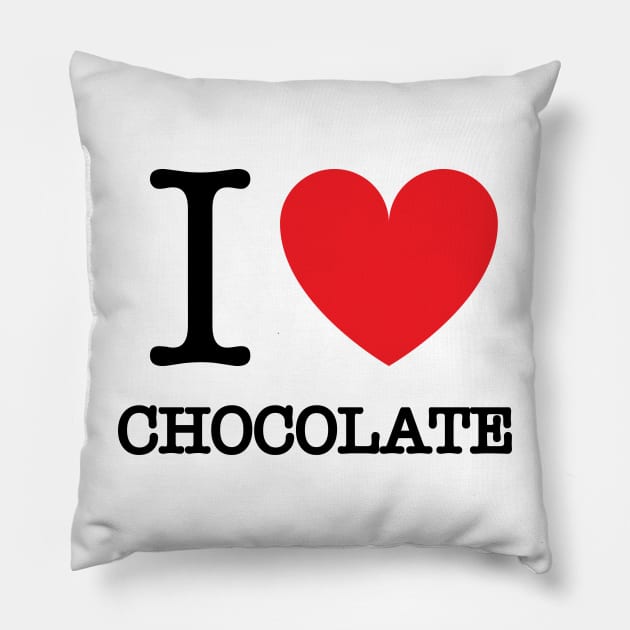 I HEART CHOCOLATE Pillow by MasterpieceArt