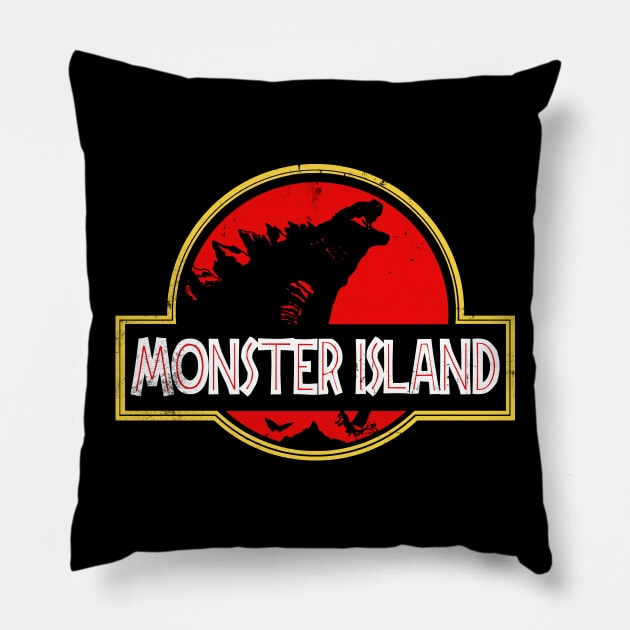 Monster Island Pillow by VaultOfPersonalityComics