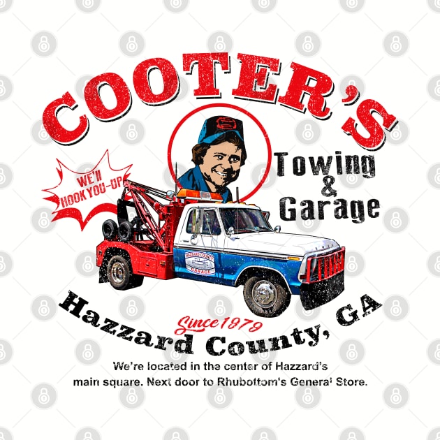 Cooter's Towing Worn Hazzard County by Alema Art