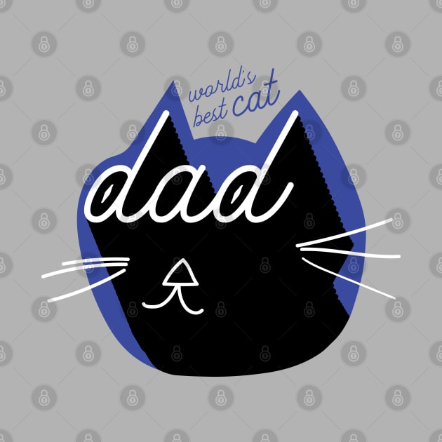 World's Best Cat Dad | Cool Vintage Text and Drawing by YourGoods