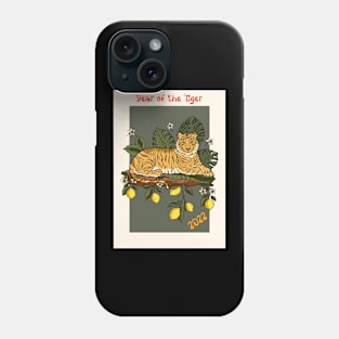 Jungle Tiger on Lemon Log With  2022 Year of the Tiger Phone Case