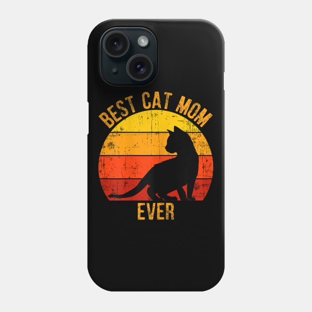 Womens Best Cat Mom Ever Vintage Retro Phone Case by luxembourgertreatable