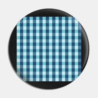 Vintage Plaid Cobalt and Sky Blue Pin