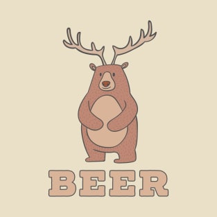 Funny Beer Bear Deer T-Shirt