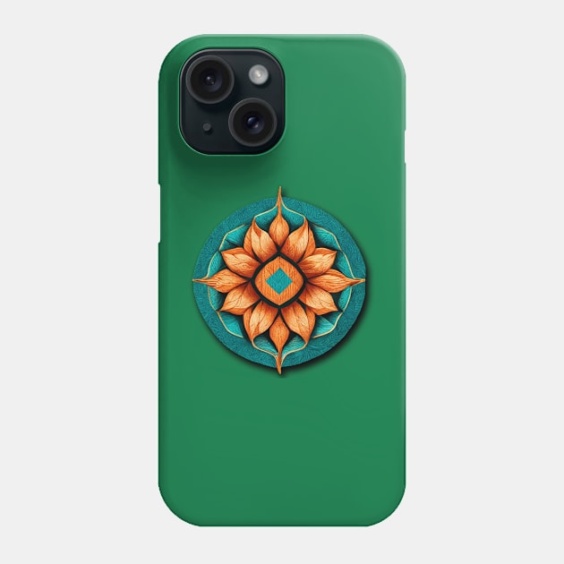 Mandala with flower Phone Case by orange-teal