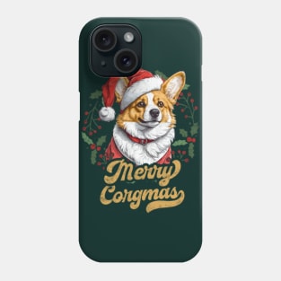 Merry Corgmas Christmas Corgi Santa Phone Case