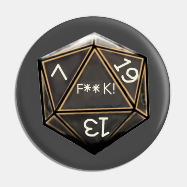 F**K Dice Pin by Adriane Tempest