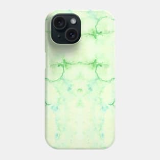 Shades of Green Liquid Paint - Watercolor Rain Painting Mirror Pattern Phone Case