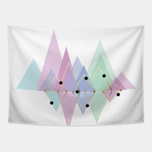 Abstract Mountains Triangles Pastels | Geometry Tapestry