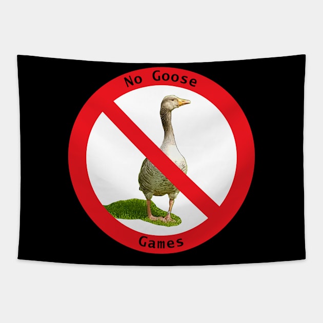 Goose Game Prohibited Tapestry by ellenhenryart