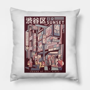 Cool Anime Design, Vintage Style, Urban Pillow