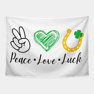 PEACE LOVE LUCK Tapestry