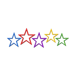 Colorful 3D Stars T-Shirt