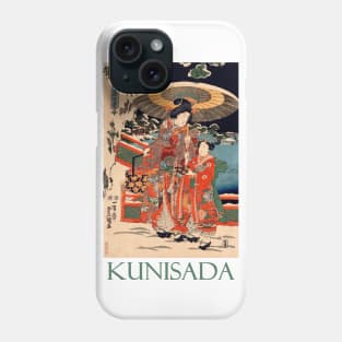 Snow in the Palace Garden by Utagawa Kunisada Phone Case